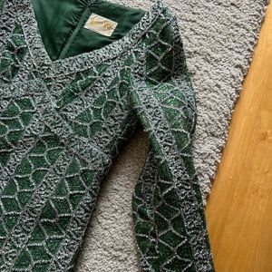 Gorgeous dress designed by Montreal designer Isaac Jay from 1970s